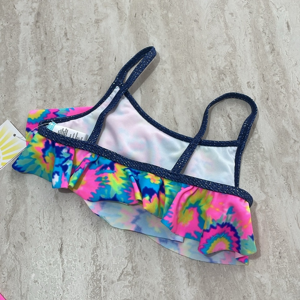 NWT FLAPDOODLES Little Girl Tie-Dye 2-Piece Bikini Swim Set *4T - Picture 3 of 6